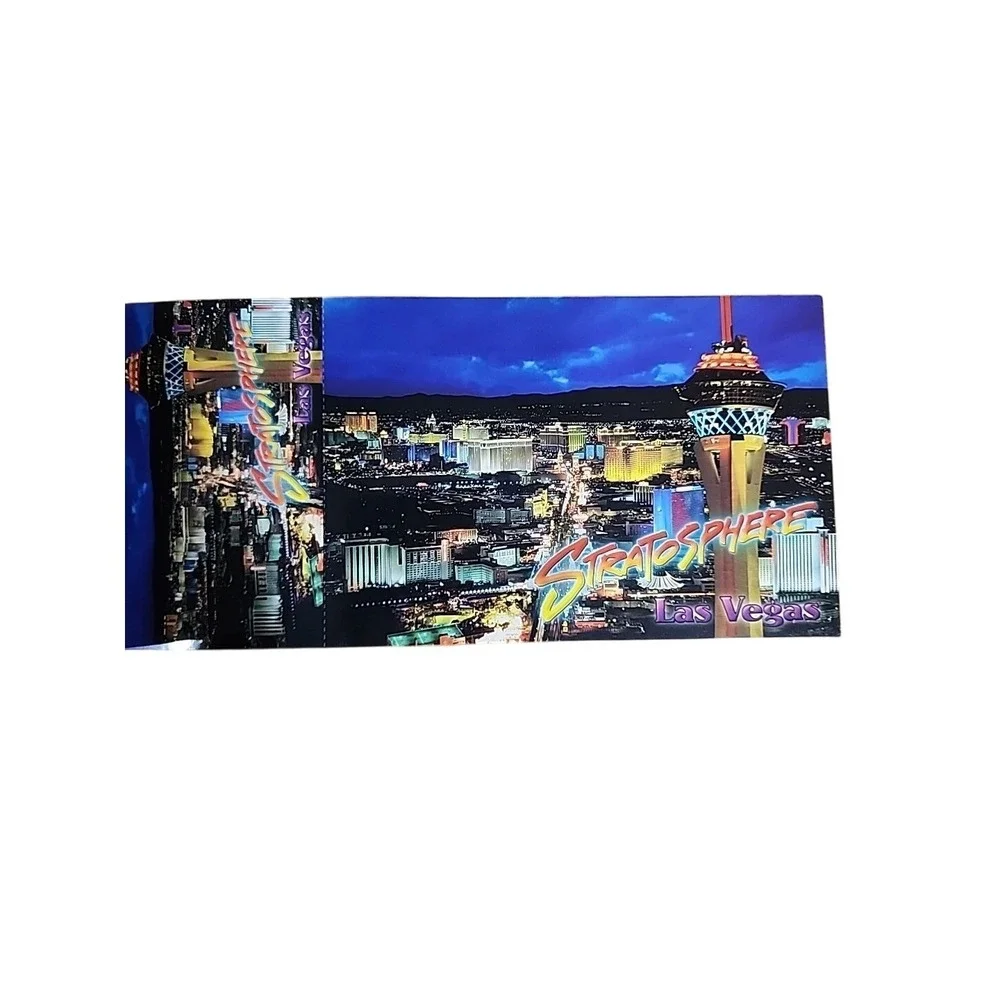 Las Vegas New York Postcard‎ Book Bonus 40 Views City Skyline Souvenir